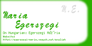 maria egerszegi business card